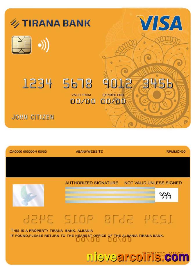 Albania Tirana bank visa card